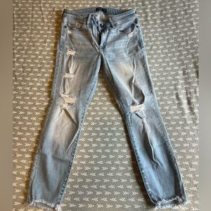 Abercrombie & Fitch Distressed Harper Ankle Jeans